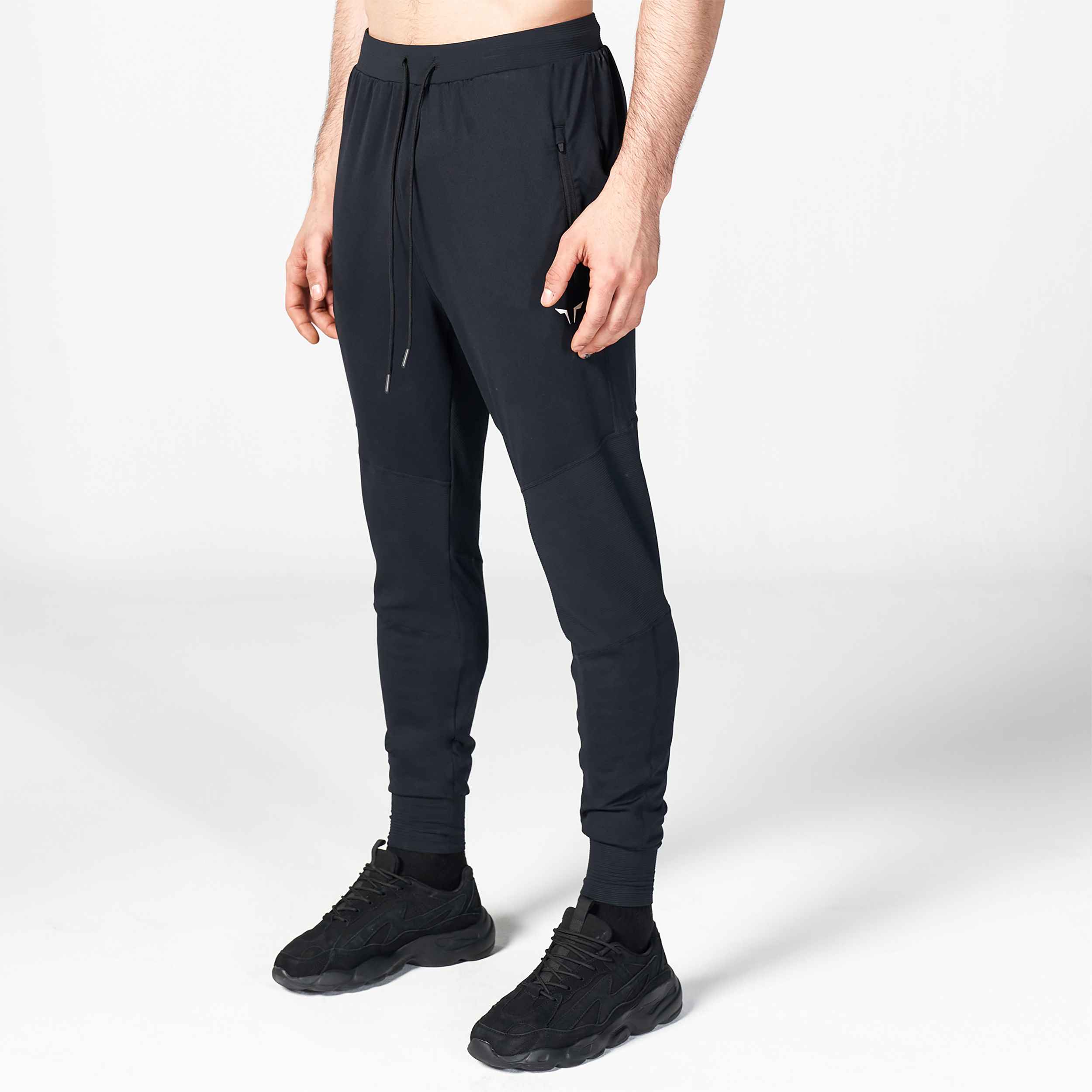 STATEMENT RIBBED JOGGERS REIMAGINED - BLACK