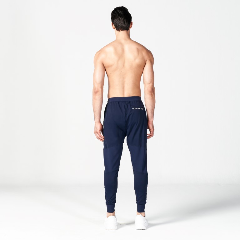 STATEMENT RIBBED JOGGERS REIMAGINED - NAVY