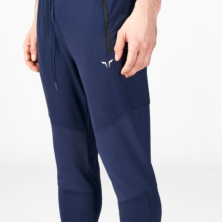 STATEMENT RIBBED JOGGERS REIMAGINED - NAVY