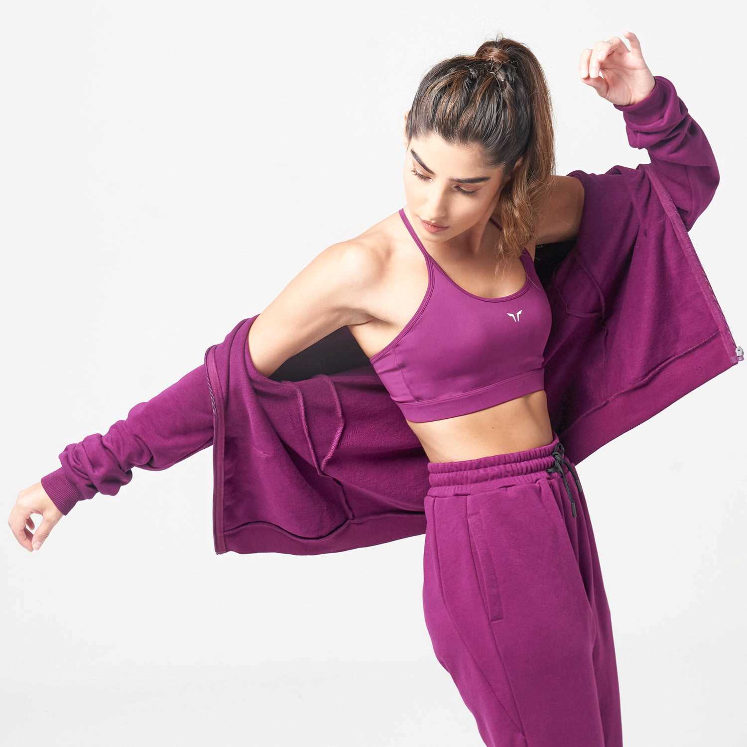 ESSENTIAL LOW IMPACT BRA - DARK PURPLE