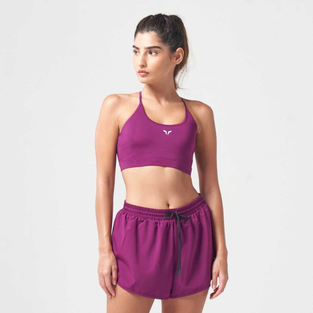 ESSENTIAL LOW IMPACT BRA - DARK PURPLE