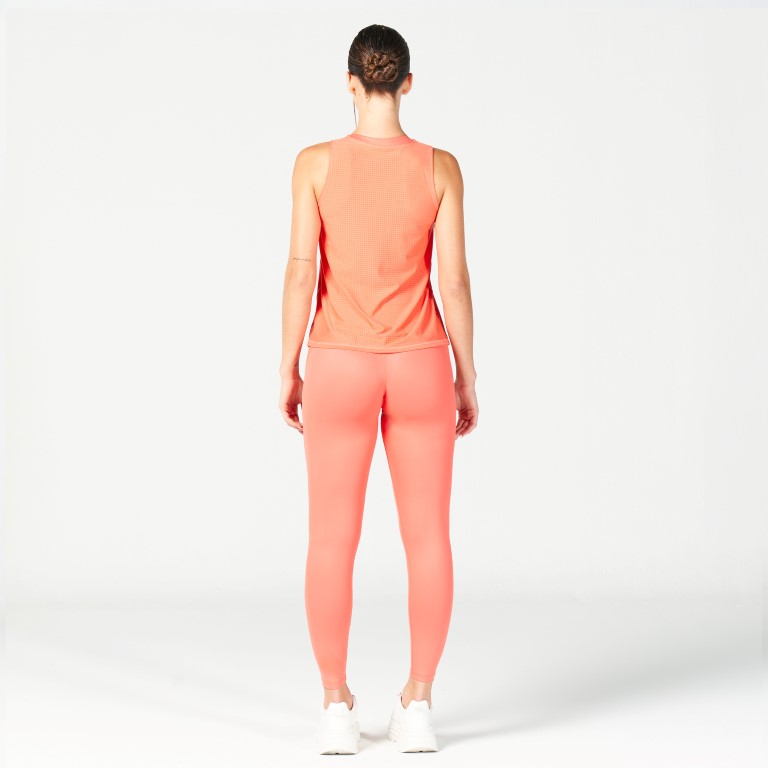 MESH REVERSIBLE TANK - HOT CORAL