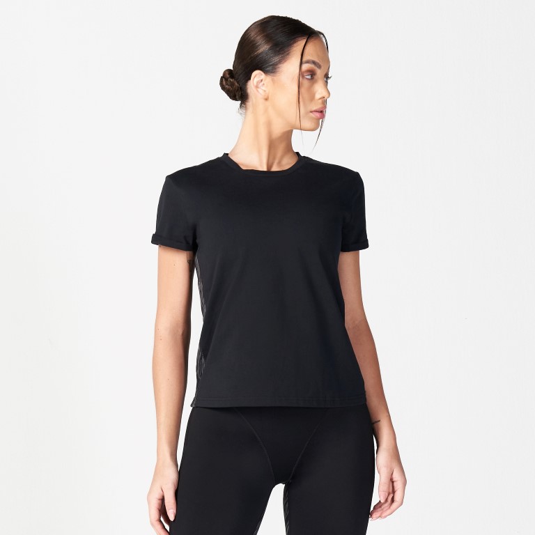 CORE WILD PANEL RELAXED TEE - BLACK