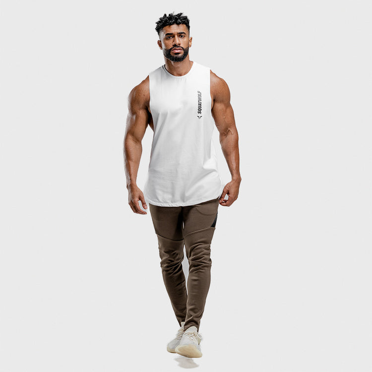 WARRIOR CUT-OFF STRINGER - PEARL WHITE