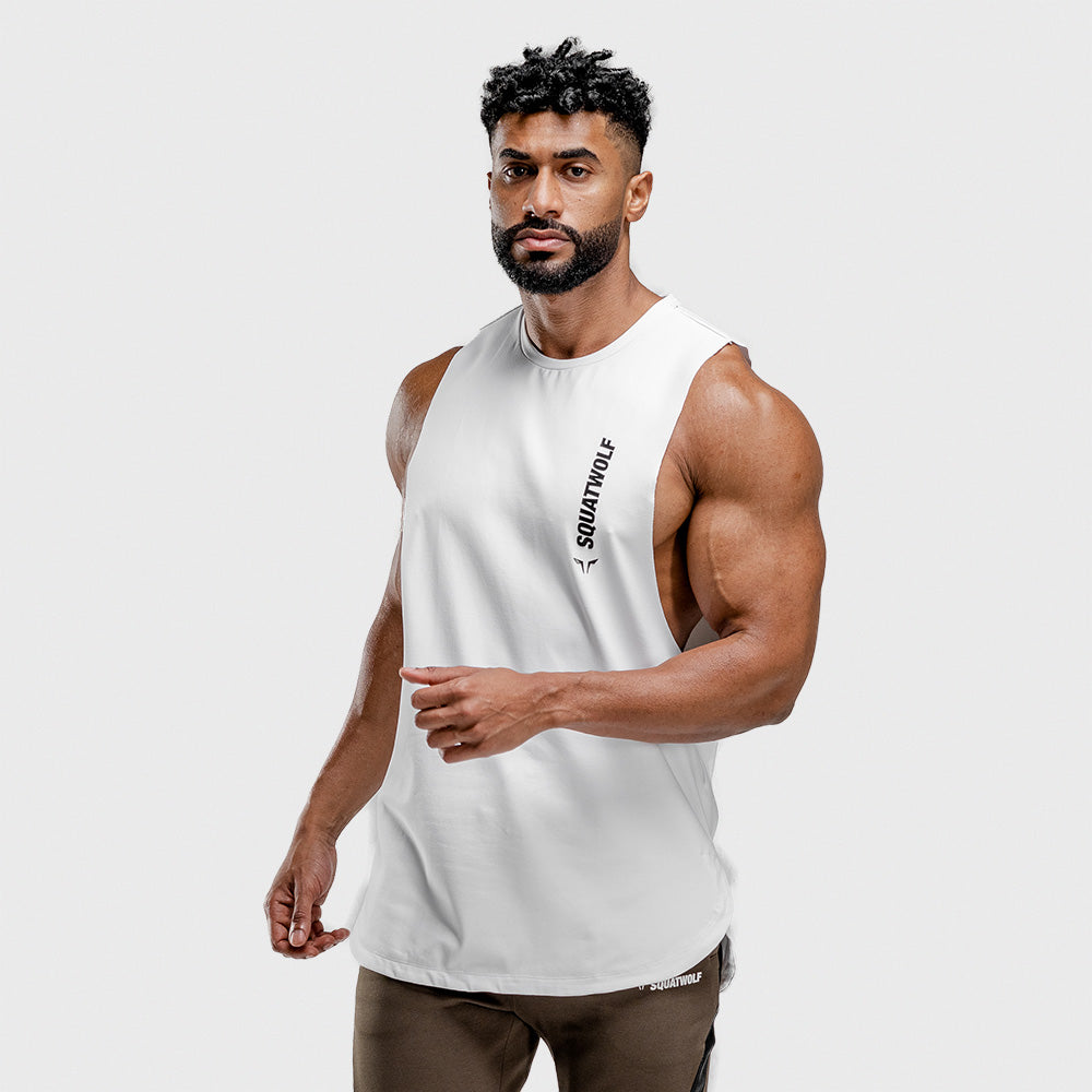 WARRIOR CUT-OFF STRINGER - PEARL WHITE